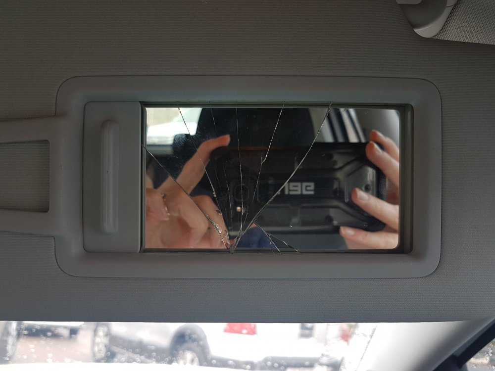 Sun visor mirror cracked VW Golf R MK7 Chat VWROC VW R Owners Club