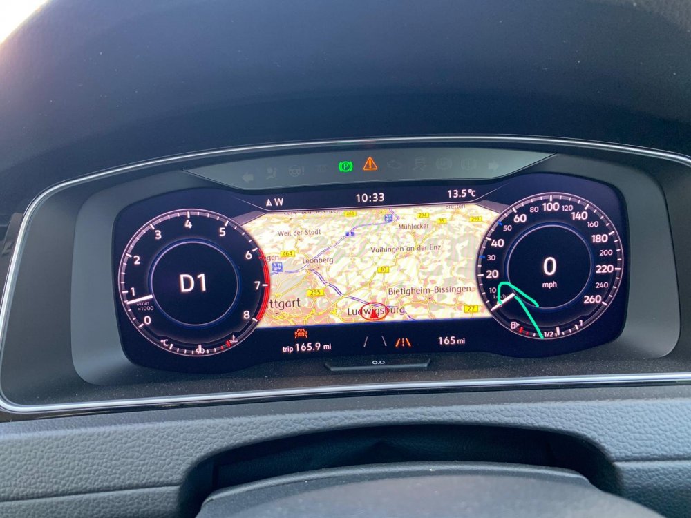 Active Display changing speed dial/odometer from km/h and Miles/h ...